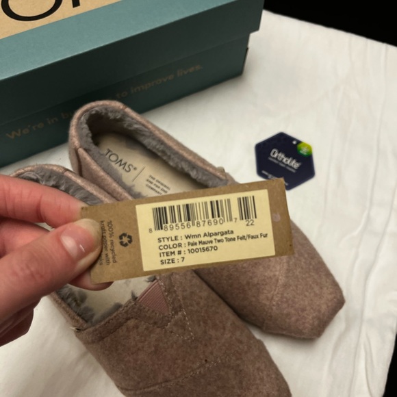 TOMS Women’s Alpargata Espadrilles in Blush Pink/Pale Mauve size 7 - Picture 2 of 6